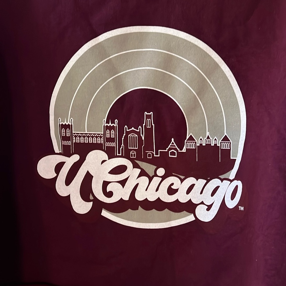 University of Chicago Uscape Women's Oversized Cropped Crew Sweatshirt